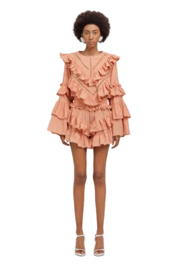 Weili Zheng Shorts Woman  With Ruches In Pink