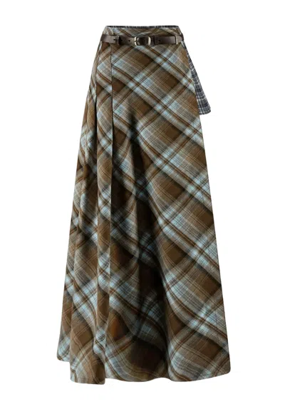 Weili Zheng Tartan Long Skirt  In Other