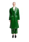 Weili Zheng Trench Woman  In Vinyl In Green