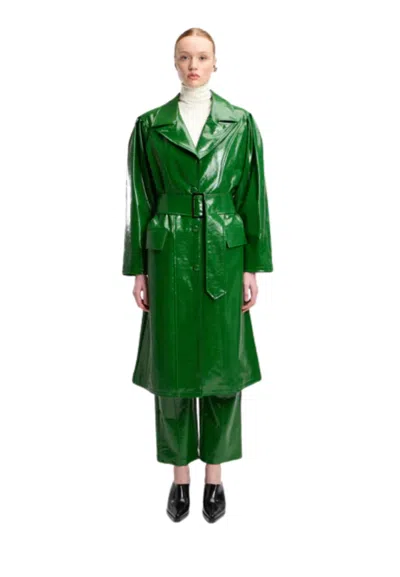 Weili Zheng Trench Woman  In Vinyl In Green
