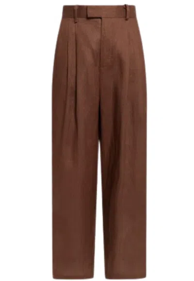Weili Zheng Trousers  Double Pinces In Brown