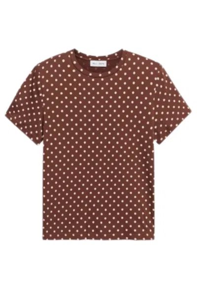 Weili Zheng T-shirt Short Sleeve Polka Dots  In Brown