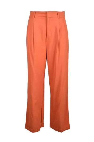 Weili Zheng Viscose/wool Pants - Orange In Red
