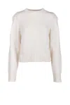 Weili Zheng White Crewneck Wool Sweater In Neutral