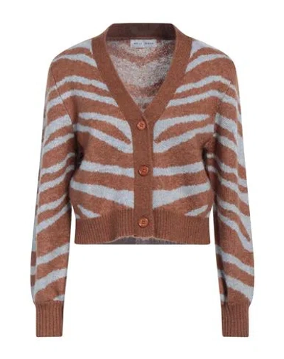 Weili Zheng Woman Cardigan Camel Size M Wool, Nylon, Mohair Wool In Beige