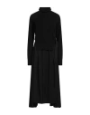 Weili Zheng Woman Midi Dress Black Size 8 Virgin Wool, Polyester, Viscose, Elastane, Polyamide