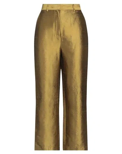 Weili Zheng Woman Pants Sand Size S Silk In Beige