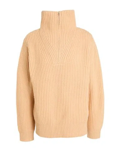 Weili Zheng Woman Turtleneck Camel Size M Wool In Brown