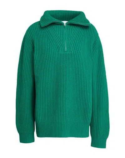 Weili Zheng Woman Turtleneck Green Size L Wool