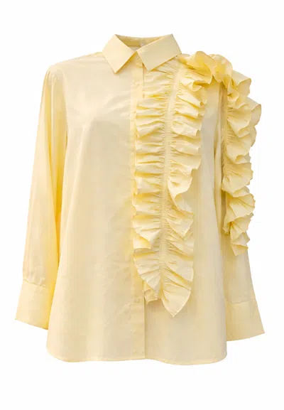 Weili Zheng Woman  With Ruches In Yellow