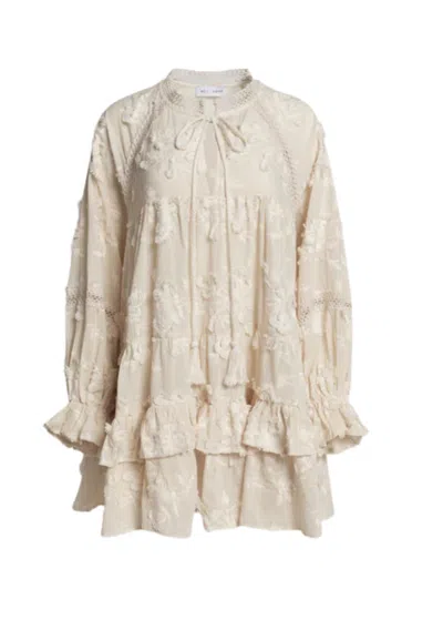 Weili Zheng Women's Dress  Embroidered In Neutral