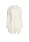 Weili Zheng Women's Dress  Embroidered In White