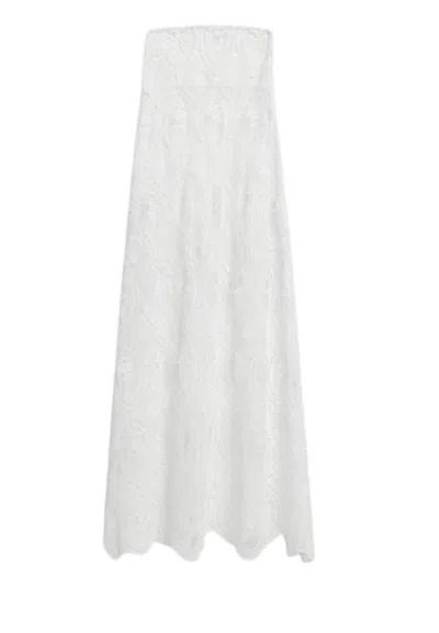 Weili Zheng Women's Skirt  Lace Macrame In White
