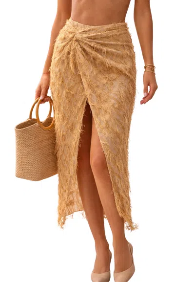 Weili Zheng Women's Skirt  Wrinkled In Gold