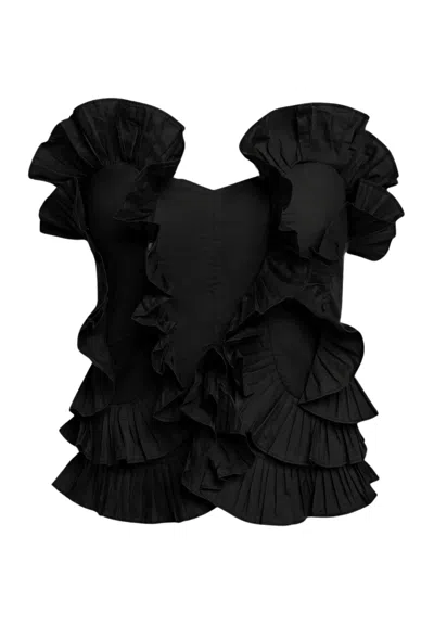 Weili Zheng Women's Top  Bustier In Black