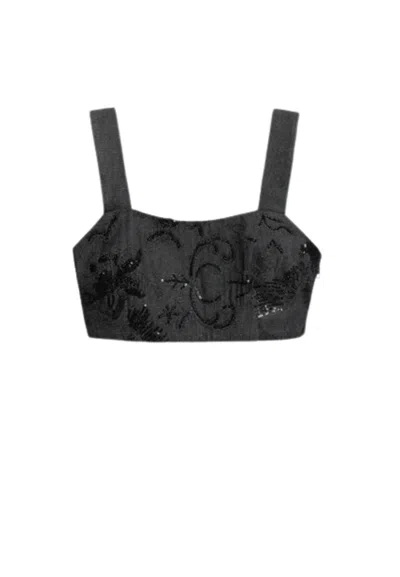 Weili Zheng Women's Top  Worked In Black