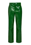 Weili Zheng Women's Trousers  In Vinyl In Green