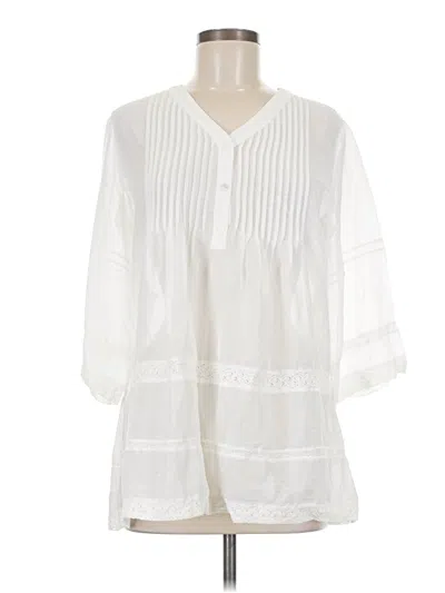 Pre-owned Weill 3/4 Sleeve Blouse In White