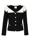 Weill Paris Bardot Neck Button Jacket In Black