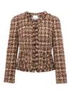 Weill Paris Checked Tweed Jacket In Brown
