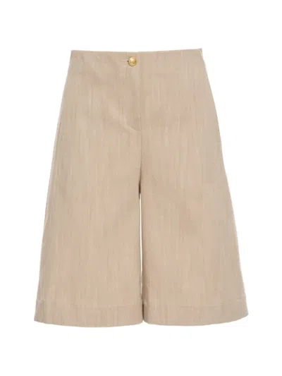 Weill Paris Denim Bermuda Shorts In Neutral