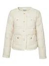 Weill Paris Down Tweed Jacket In Neutral