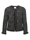 Weill Paris Fringed Tweed Jacket In Black