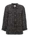 Weill Paris Fringed Tweed Overshirt In Black