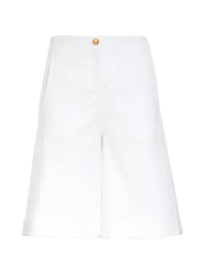 Weill Paris High-waisted Bermuda Shorts In White
