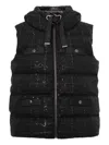Weill Paris Sleeveless Tweed Down Gilet In Black