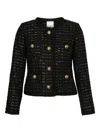Weill Paris Tweed Button Jacket In Black