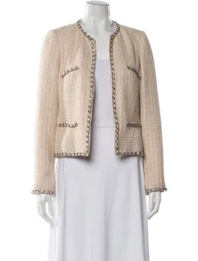 Pre-owned Weill Tweed Pattern Jacket In Neutral