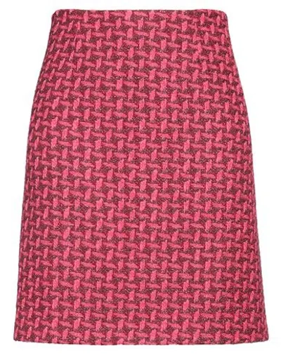 Weill Woman Mini Skirt Fuchsia Size 16 Synthetic Fibers, Cotton, Acrylic, Polyester, Virgin Wool