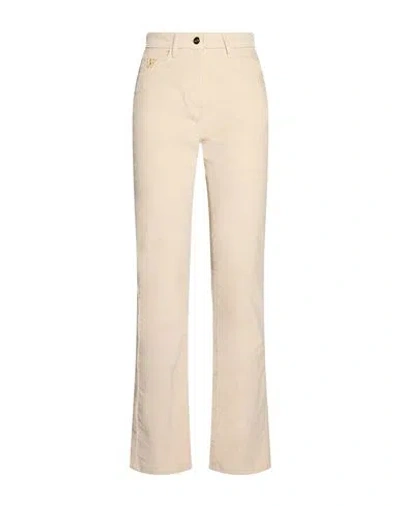 Weill Woman Pants Beige Size 10 Cotton, Elastane In Neutral