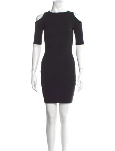 Pre-owned Weinsanto Bateau Neckline Mini Dress In Gray