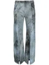 Weinsanto Stud-embellished Bootcut Trousers In Blue