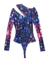 Weinsanto Woman Bodysuit Purple Size M Polyester, Lycra In Purple