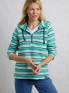 Weird Fish Ally 1/4 Zip Stripe Hoodie