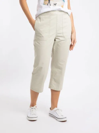 Weird Fish Anyar 3/4 Length Ripstop Trousers In Gray