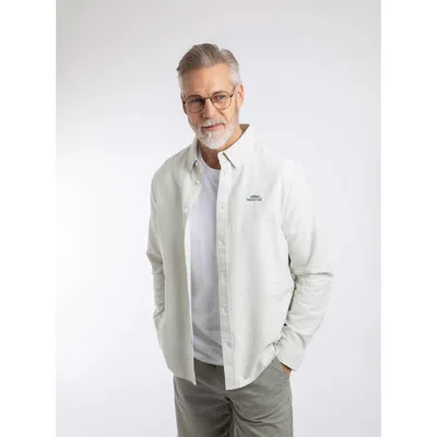 Weird Fish Benedict Button Down Oxford Shirt In Gray