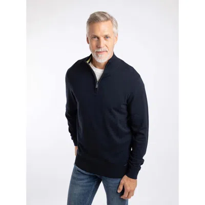 Weird Fish Blaine Fine Knit 1/4 Zip Jumper In Black