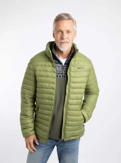 Weird Fish Crantock Showerproof Padded Jacket In Green
