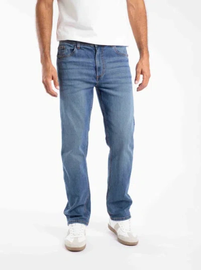 Weird Fish Eddie Straight Leg Denim Jeans In Blue