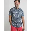 Weird Fish Faraway Printed Shirt In Blue