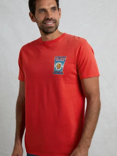 Weird Fish Fin Hof Back Print Artist T-shirt In Red