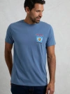 Weird Fish Fin Hof Back Print Artist T-shirt In Blue