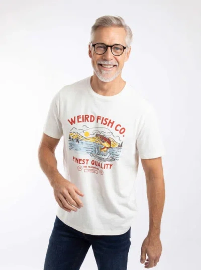 Weird Fish Fish Out Of Water Graphic T-shirt In White