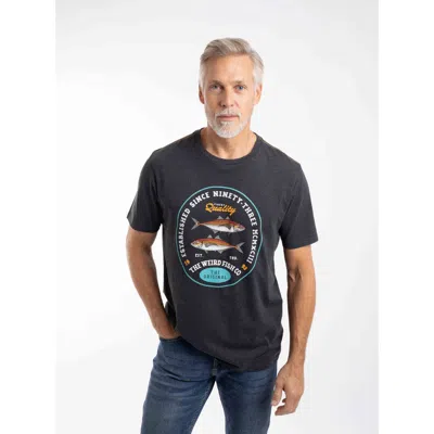 Weird Fish Fish Stamp Front Print Graphic T-shirt In Black
