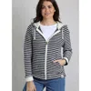 Weird Fish Fisher Full Zip Stripe Macaroni Hoodie