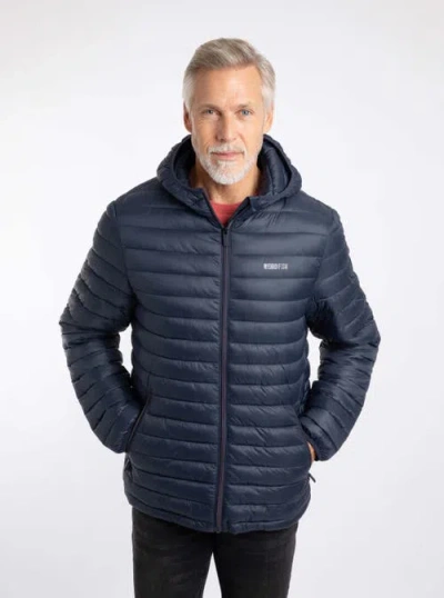 Weird Fish Flete Showerproof Padded Jacket In Blue